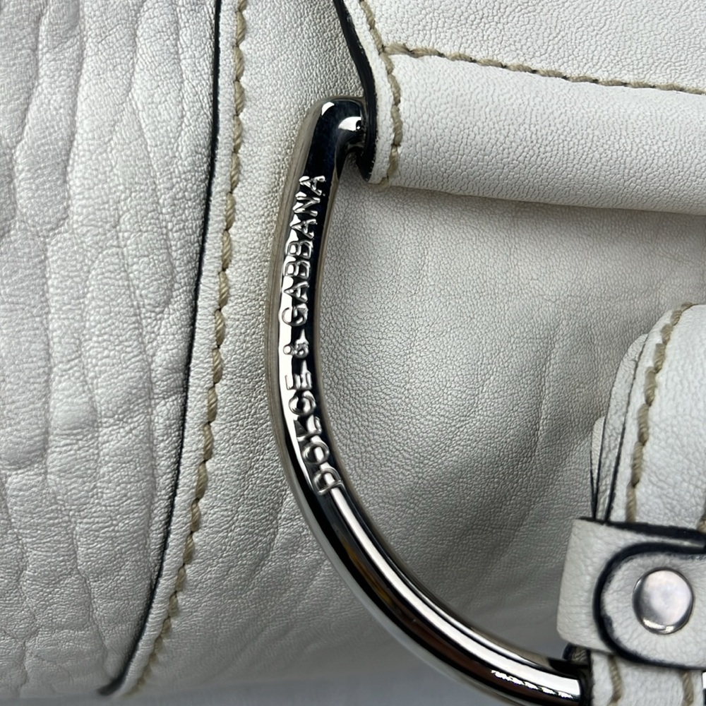 Dolce Gabbana, cream leather, silver hardware, COA - Picture 8 of 10